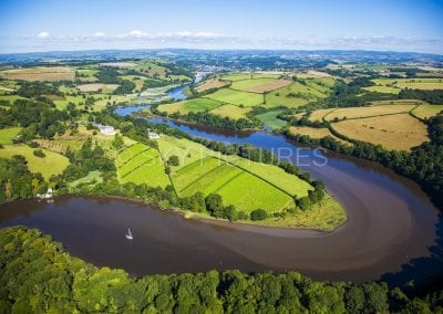 River Dart at Sharpham Vineyards, South Devon