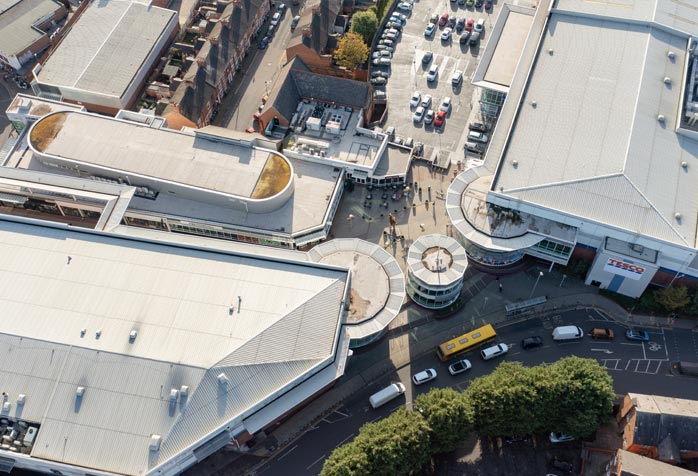 Shopping centre roof